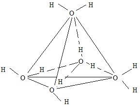 Пространственный 

ассоциат в&nbsp;виде тетраэдра из&nbsp;молекул воды